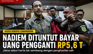 Nadiem Dituntut Bayar Uang Pengganti Rp5,6 Triliun, Jaksa Soroti Ketidakseimbangan Aset dan Penghasilan