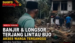 Banjir dan Longsor Terjang Lintau Buo, Akses Warga Terganggu usai Hujan Deras