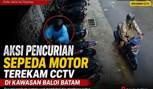 Dua Pria Terekam CCTV Diduga Curi Sepeda Motor di Kawasan Baloi Batam