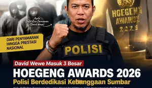 David Wewe Masuk Tiga Besar Hoegeng Awards 2026, Polisi “Penyamaran” dari Padang Jadi Sorotan Nasional