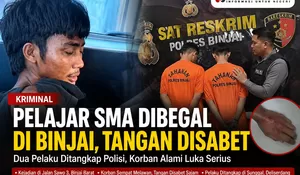 Pelajar SMA Dibegal Saat Berangkat Sekolah di Binjai, Dua Pelaku Ditangkap Polisi