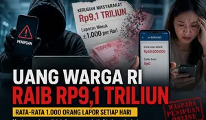 Marak Penipuan Digital, Uang Masyarakat Indonesia Raib Rp9,1 Triliun