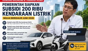 Pemerintah Siapkan Subsidi 200 Ribu Kendaraan Listrik, Mulai Bergulir Juni 2026