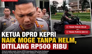 Ketua DPRD Kepri Viral Usai Naik Harley Tanpa Helm, Polisi Jatuhkan Tilang
