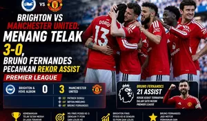 Brighton Vs Manchester United: Menang Telak 3-0, Bruno Fernandes Pecahkan Rekor Assist Premier League