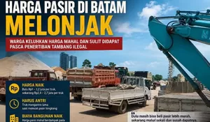 Pasir di Batam Melonjak, Warga Keluhkan Harga hingga Sulit Didapat