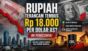 Rupiah Terancam Tembus Rp 18.000 per Dolar AS, Harga Minyak dan Konflik Global Jadi Pemicu