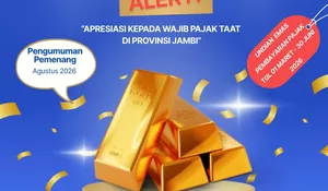 Apresiasi Wajib Pajak Taat, Pembina Samsat Jambi Luncurkan Undian “Kilau Emas 2026” Berhadiah Logam Mulia
