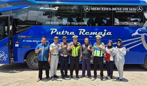 Jelang Lebaran, Jasa Raharja dan Stakeholder Gelar Ramp Check Bus di Jambi