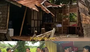 Haru dan Bahagia Rodi dan Nikita Yatim Piatu Penghuni Rumah Nyaris Roboh di Tungkal Ulu Saat Mendapatkan Bantuan dari HBA 