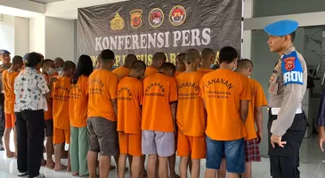 Tersangka Kasus Narkoba di Polres Bogor