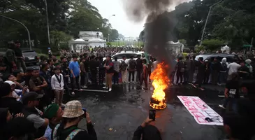 Aksi Mahasiswa di Istana Bogor