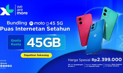 Jalin Kolaborasi dengan Motorola, XL Axiata Luncurkan Bundling Moto G45 5G dengan Bonus Kuota 45GB