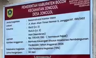 Kantor Desa Jonggol Direkonstruksi dengan Anggaran Rp739 Juta dari BKK Akselerasi 2026