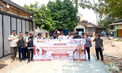 Pemdes Cikeas Udik Launching Pembangunan Bankeu Akselerasi 2026, Betonisasi Jalan Jadi Prioritas