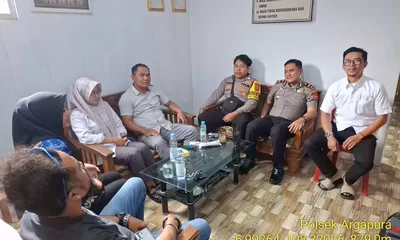 Jalin Silaturahmi Kamtibmas, Kapolsek Argapura Bersama Anggota Sambangi Perangkat Desa Sukadana