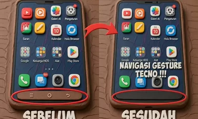 Layar HP Tecno Jadi Plong! Cara Mudah Hapus Tombol Navigasi dan Aktifkan Gestur