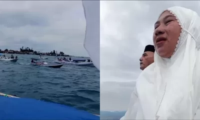 Viral Ratusan Warga Pulau Tiga Morowali Antar Calon Haji Pakai Armada Perahu Tradisional