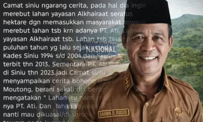 Polemik Lahan di Investasi Siniu Memanas, Warga Tuding Camat Pembuat Keresahan