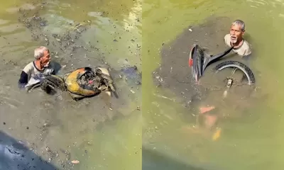 Viral Niat Menjala Ikan Malah Dapat Dua Sepeda Motor di Dasar Sungai