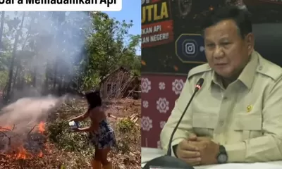 Prabowo Dorong Ubi Bombing Buatan Babinsa Padamkan Karhutla