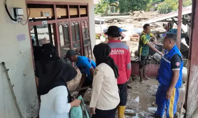 Pembersihan Lumpur Banjir Bandang Desa Avolua Digenjot, TAGANA Parigi Moutong Targetkan Dua Hari