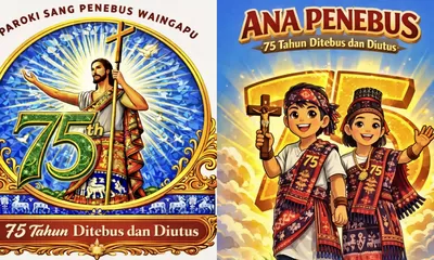 Ini Makna Logo dan Maskot Ana Penebus HUT ke-75 Paroki Sang Penebus Waingapu