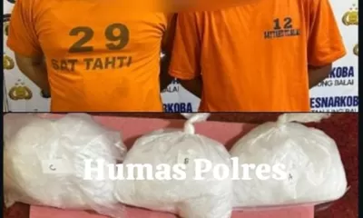 2 Pria Ditangkap Sat Res Narkoba Polres Tanjung Balai.