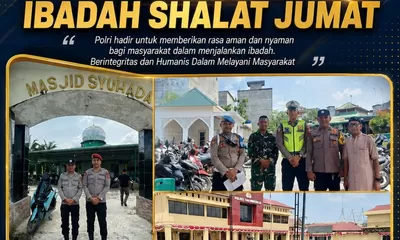 Pastikan Sholat Jumat Aman, Polres Tanjung Balai Terjunkan Personel Amankan Masjid