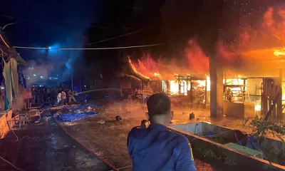 Polres Sibolga Lakukan Pengamanan, Evakuasi, dan Penanggulangan Kebakaran Pasar Nauli Sibolga 