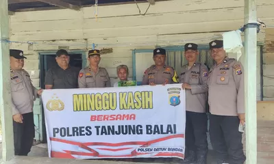 Peduli Sesama, Polres Tanjung Balai Salurkan Bantuan Lewat Program 'Minggu Kasih'