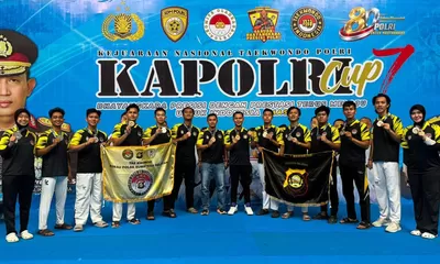Empat Medali Emas untuk Polda Sumsel, Kontingen Rimau Bersinar di Kejuaraan Nasional Taekwondo Kapolri Cup 7