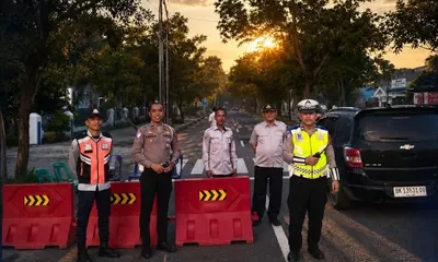 Personil Sat Lantas Polres Langkat Rutin Laksanakan Pengamanan Dan Pelayanan Car Free Day di Stabat.