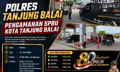 Pastikan Stok Aman, Polsek Sei Tualang Raso Pantau SPBU 