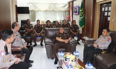 Bangun Sinergi Penegakan Hukum, Kapolres Langkat Jalin Silaturahmi ke Plt Bupati Langkat,dan Kejari.