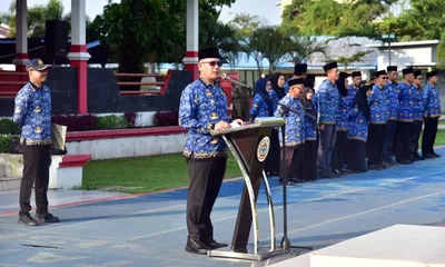 Pimpin Upacara Hari Kesadaran Nasional, Wabup Tapteng Tekankan ASN Berikan Pelayanan Terbaik Kepada Masyarakat