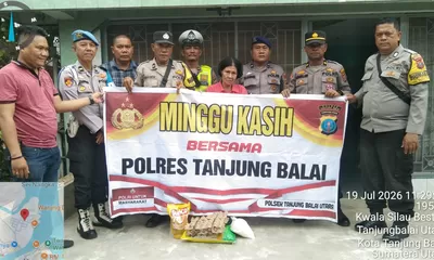 Wujud Kepedulian, Polres Tanjung Balai Gelar 'Minggu Kasih' dan Salurkan Bantuan Sosial