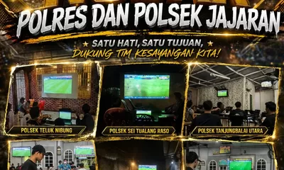 Jalin Kedekatan dengan Warga, Polres Tanjung Balai Gelar Nonton Bareng Piala Dunia 2026