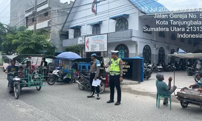 Pastikan Ibadah Minggu Aman, Polres Tanjung Balai Amankan Sejumlah Gereja