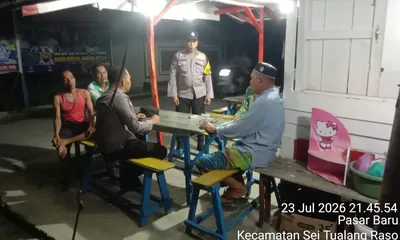 Polsek Sei Tualang Raso Intensifkan Ronda Malam, Warga Sambut Positif Kehadiran Polisi