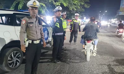 Sat Lantas Polres Tanjung Balai Gencarkan Blue Light Patrol untuk Tekan Kriminalitas