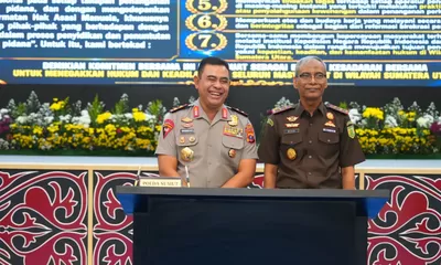 Kapolres Tanjung Balai Hadiri Penandatanganan MoU Kapolda Sumut dengan Kejati Sumut