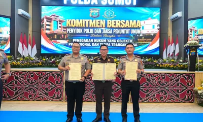 Kapolres Sibolga Hadiri Kegiatan Komitmen Bersama Penyidik dan Penuntut Umum dalam Rangka Penegak Hukum Yang Objektif, Profesional dan Tanpa Transaksi