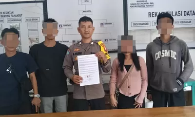 Berlangsung di Mapolsek, Bhabinkamtibmas Polsek Pahandut Lakukan Problem Solving Hak Asuh Anak