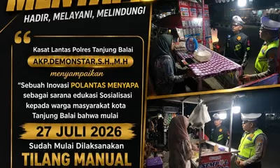 Sat Lantas Polres Tanjung Balai Gelar "Polantas Menyapa" di Dua Titik Rawan, Pedagang Merasa Aman