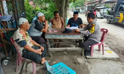 Bhabinkamtibmas Kelurahan Sumber Sari Sambangi Warga Sampaikan Pesan Kamtibmas 