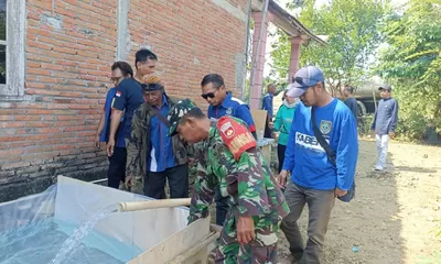 Bantuan Air Bersih Mengaliri Warga Desa Poleng, Sragen   