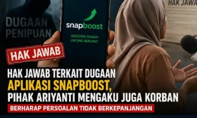 Hak Jawab Terkait Dugaan Aplikasi Snapboost, Pihak Ariyanti Mengaku Juga Korban dan Berharap Persoalan Tidak Berkepanjangan