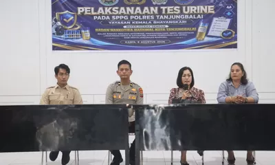 Polres Tanjung Balai dan BNN Tes Urine Puluhan Relawan SPPG YKB Tanjung Balai 