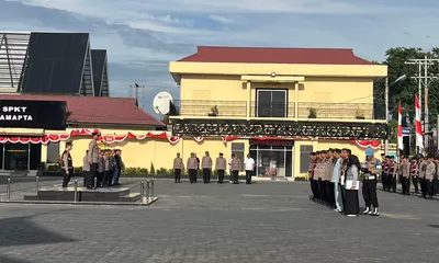 Tingkatkan Disiplin Personil, Polres Tanjung Balai Gelar Apel Pagi